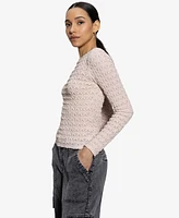Sanctuary Women's white Lace Long Sleeve T-Shirt