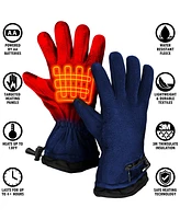 ActionHeat Men's Aa Battery Heated Fleece Gloves - Unisex - Navy - One Size