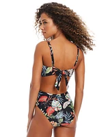 Bar Iii Women's Swept Away Knot-Front One-Piece Swimsuit, Exclusively at Macy's