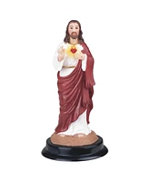 Fc Design "2-pc Set" 5"H Sacred Heart of Jesus Statue Holy Figurine Statue Ornament Home Room Office Decor and Perfect Ideas for Housewarming, Holiday