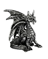 Fc Design "2-pc Set" 3.75"W Medieval Silver Dragon Figurine Statue Ornament Home Room Office Decor and Perfect Ideas for Housewarming, Holidays and Bi