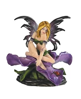 Fc Design "2-pc Set" 4.5"H Flower Fairy with Violet Figurine Statue Ornament Home Room Office Decor and Perfect Ideas for Housewarming, Holidays and B