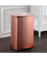 Slickblue Set of 2 - Step-on Trash Can - 13-Gallon and 1.3-Gallon