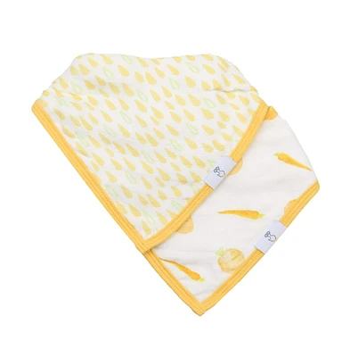 GooseWaddle Slice Slice Baby And Pizza 2 Pack Muslin & Terry Cloth Bib Set
