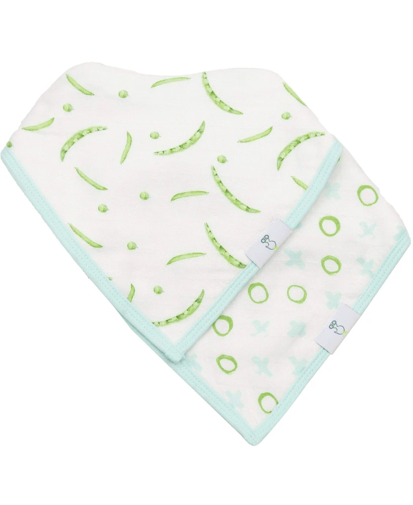 GooseWaddle Slice Slice Baby And Pizza 2 Pack Muslin & Terry Cloth Bib Set