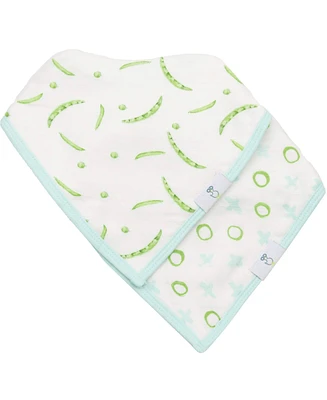 GooseWaddle Slice Slice Baby And Pizza 2 Pack Muslin & Terry Cloth Bib Set