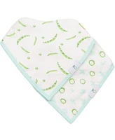 GooseWaddle Slice Slice Baby And Pizza 2 Pack Muslin & Terry Cloth Bib Set