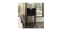 Slickblue Elegant 2-Drawer End Table Nightstand Side Table for Bedroom Storage and Home Decor