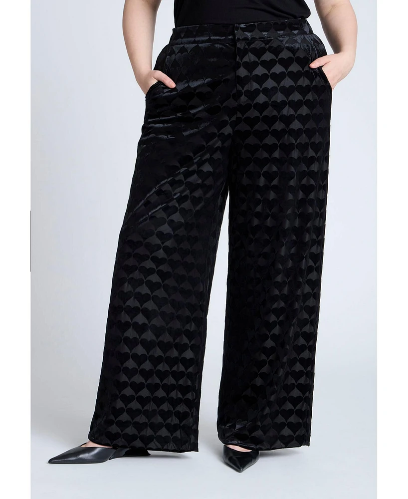 Eloquii Plus Heart Velvet Pant