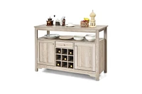 Slickblue Buffet Server 9 Bottle Wine Cabinet Console