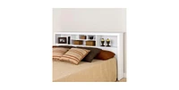 Slickblue Wood Finish Bookcase Headboard for Functional and Chic Bedroom Design