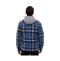 Bench Dna Men's Trisso Hooded Flannel Check Shirt