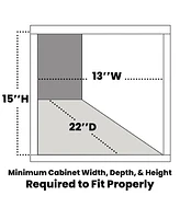 Pull Out Trash Can for Under Cabinet, Adjustable with Chrome Finish 13 x 21 In - Trash Can Not Included