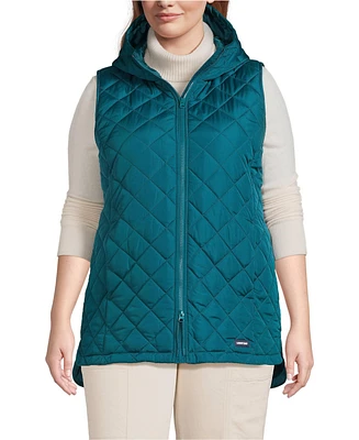 Lands' End Plus FeatherFree Insulated Hooded Vest