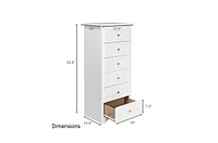 Slickblue Modern 6-Drawer Tall Wooden Dresser Chest for Elegant Storage and Organization
