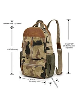 Tsd Brand Mountain Leaf Utility Bee-Wax Canvas Backpack