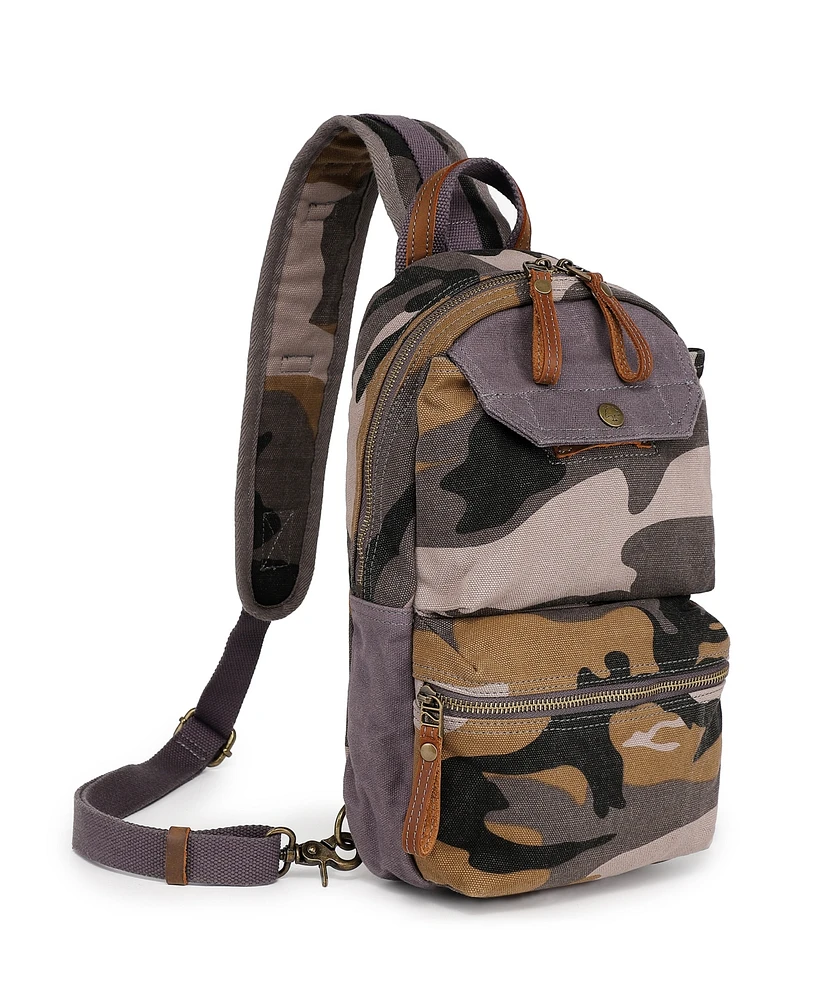 Tsd Brand Mountain Leaf Top Handle Sling Bag