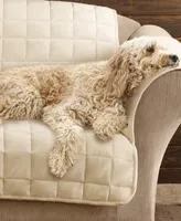 Sure Fit Velvet Deluxe Sanitize Odor Release Pet Loveseat Slipcover