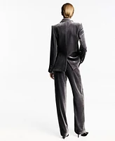 Mango Women's Velvet Suit Trousers