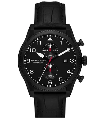 Michael Kors Men's Panorama Chronograph Leather Watch