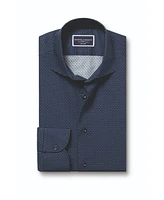Charles Tyrwhitt Men's Slim Fit Semi-Cutaway Collar Non-Iron Floral Geo Print Shirt
