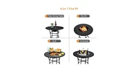 4 In 1 Fire Pit, Gri