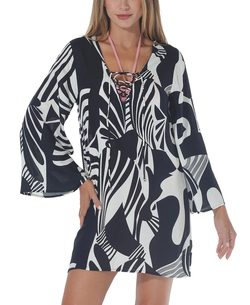 Raviya Women's Printed Tunic Cover-Up