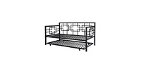 Slickblue Metal Daybed Frame with Pull-Out Trundle Bed for Extra Sleeping Space