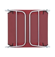 vidaXL Folding Sun Loungers 2 pcs Steel and Fabric Red