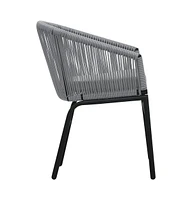 vidaXL Patio Chairs 2 pcs Anthracite Pe Rattan