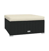 vidaXL 4 Piece Patio Lounge Set with Cushions Poly Rattan
