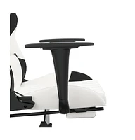 vidaXL Massage Gaming Chair for Adult, Reclining Computer Chair with Footrest and Headrest