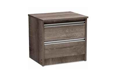 Slickblue FarmHome Nightstand with 2 Drawers - Rustic Charm for Your Bedroom