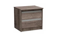 Slickblue FarmHome Nightstand with 2 Drawers - Rustic Charm for Your Bedroom