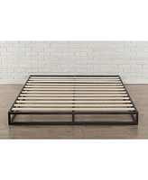 Slickblue Low Profile Metal Platform Bed Frame with Wooden Slats