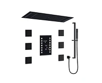 Casainc Flush-Mount Led Bluetooth Music Rainfall Shower System with Smart Touch Screen Display