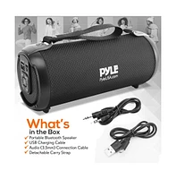 Pyle Portable Bluetooth Speaker with Fm Radio, MP3, Usb & Micro Sd Support, Rechargeable Battery