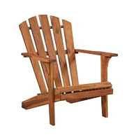 vidaXL Patio Adirondack Chair with Footrest Solid Acacia Wood