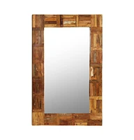 vidaXL Wall Mirror Solid Reclaimed Wood 23.6"x35.4"