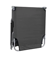 vidaXL Foldable Sunlounger with Adjustable Backrest Gray