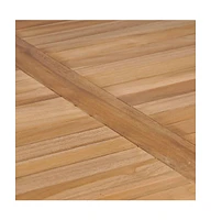 vidaXL Patio Table 31.5"x31.5"x30.3" Solid Teak Wood