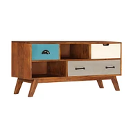 Tv Stand with 3 Drawers 43.3"x13.8"x19.7" Solid Wood Acacia