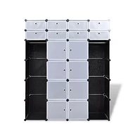 Modular Cabinet with Compartments White 14.6"x57.5"x71.1