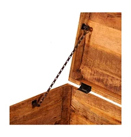 Storage Chest Cubic Rough Mango Wood