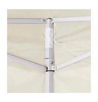 vidaXL Cream Foldable Tent 9.8'x9.8' with 4 Walls