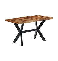 vidaXL Dining Table 55.1"x27.6"x29.5" Solid Sheesham Wood