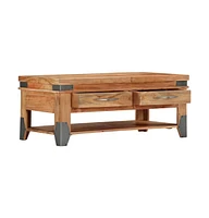Coffee Table 43.3"x20.5"x17.7" Solid Acacia Wood