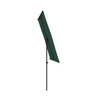 Garden Parasol with Aluminum Pole 6.6'x4.9' Green