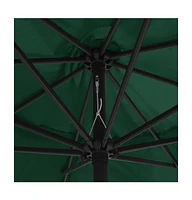 vidaXL Garden Parasol with Metal Pole 153.5" Green