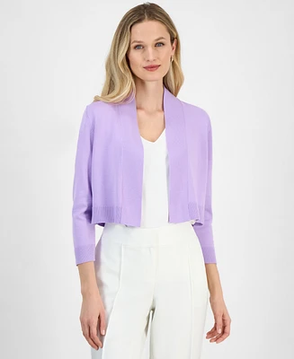 Kasper Women's Cropped Kissing-Front Long-Sleeve Shrug